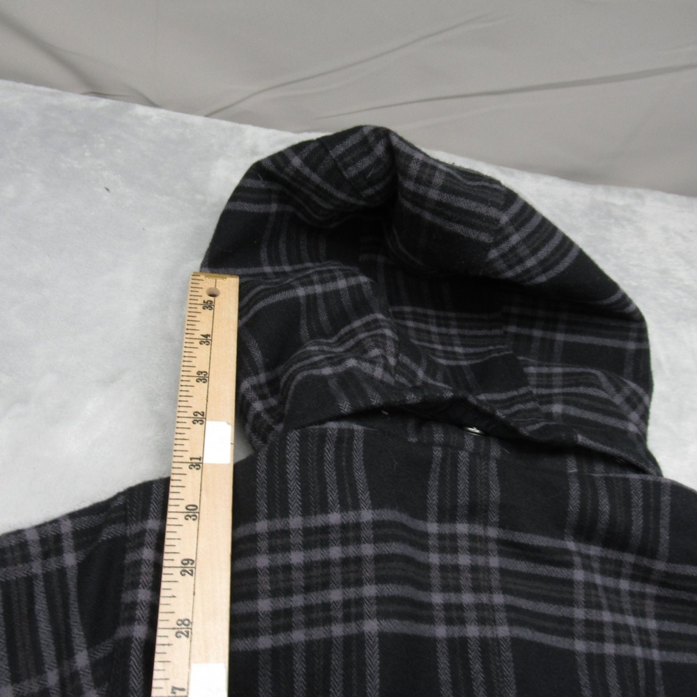 Columbia Jacket Womens XS‎ Black Plaid Omni Heat Belted Heavyweight Trench Coat - Picture 13 of 16
